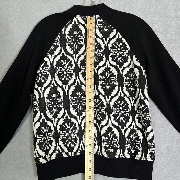 Lover + Friends Revolve Jacket Women Size Small Bomber Varsity Jacquard Artsy - Picture 11 of 14